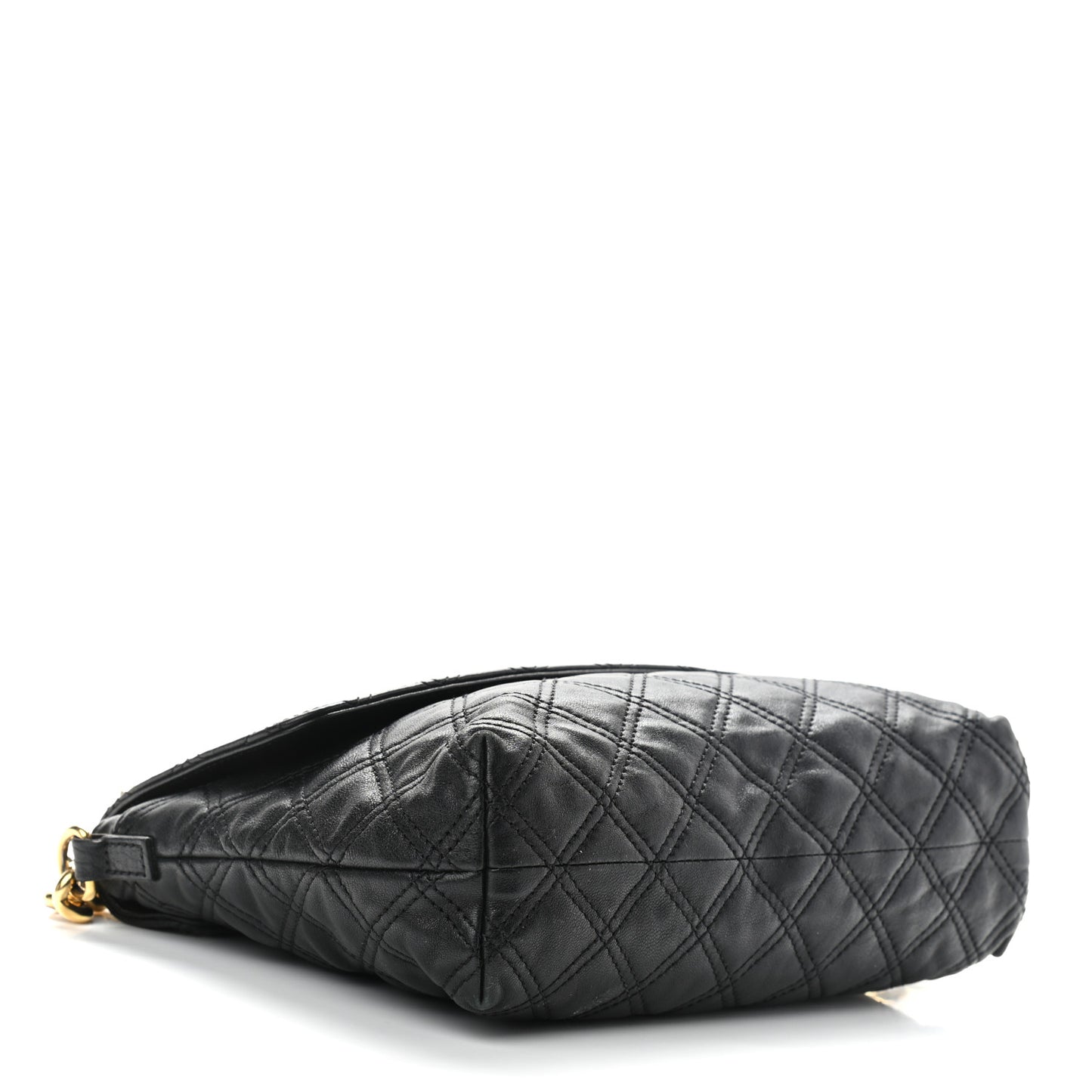 Lambskin Quilted The Large Single Flap Black