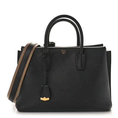 MCM Grained Calfskin Large Milla Tote Black 1 of 16