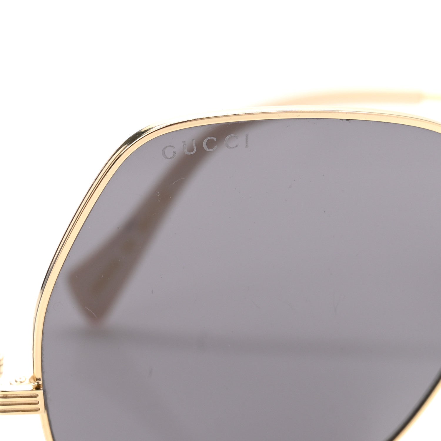 Gucci Metal Frame Sunglasses GG0972S Gold Brown 9 of 10