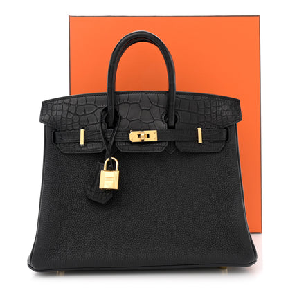 Hermes Togo Matte Alligator Birkin Touch 25 Black 11 of 11