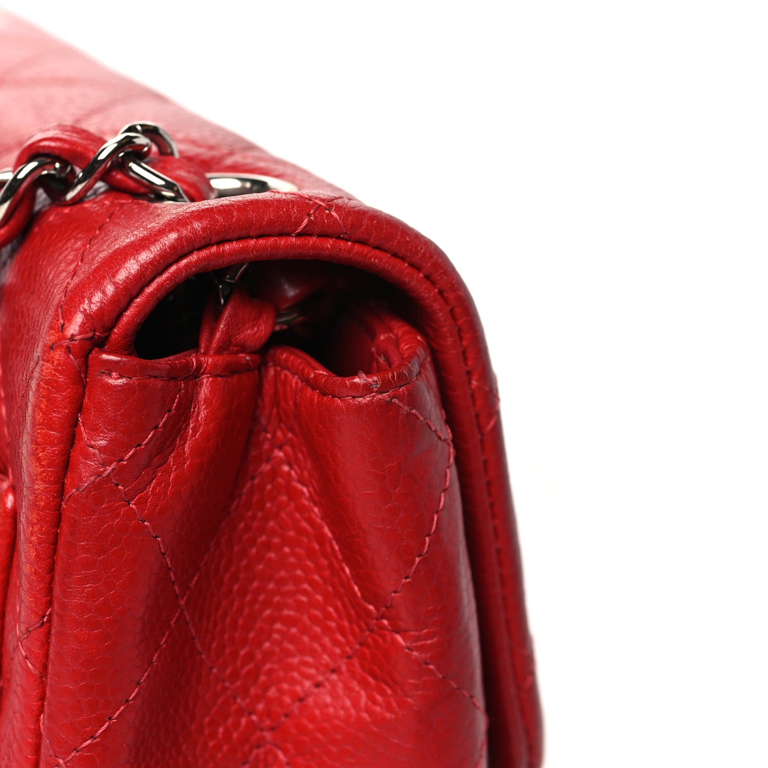 Chanel Caviar Quilted Mini Square Flap Red 12 of 12