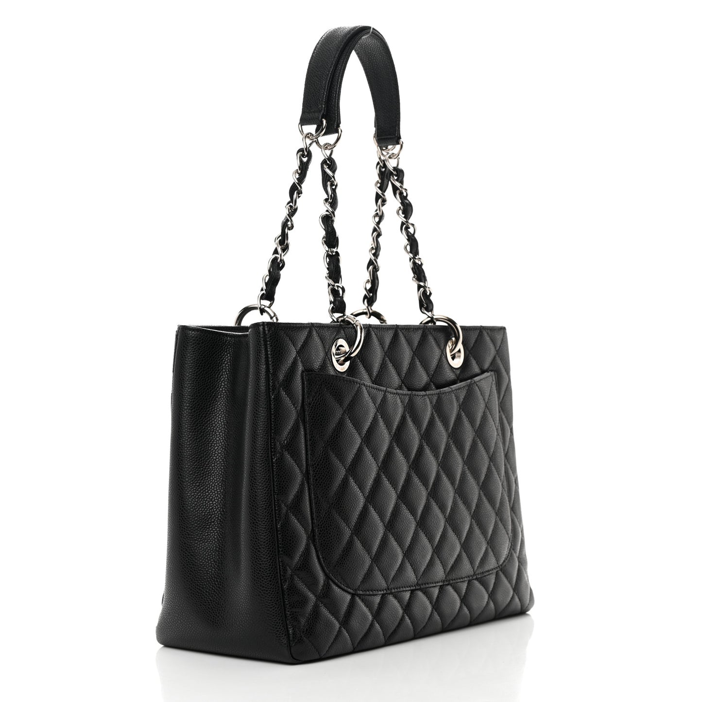 Caviar Quilted Grand Shopping Tote GST Black