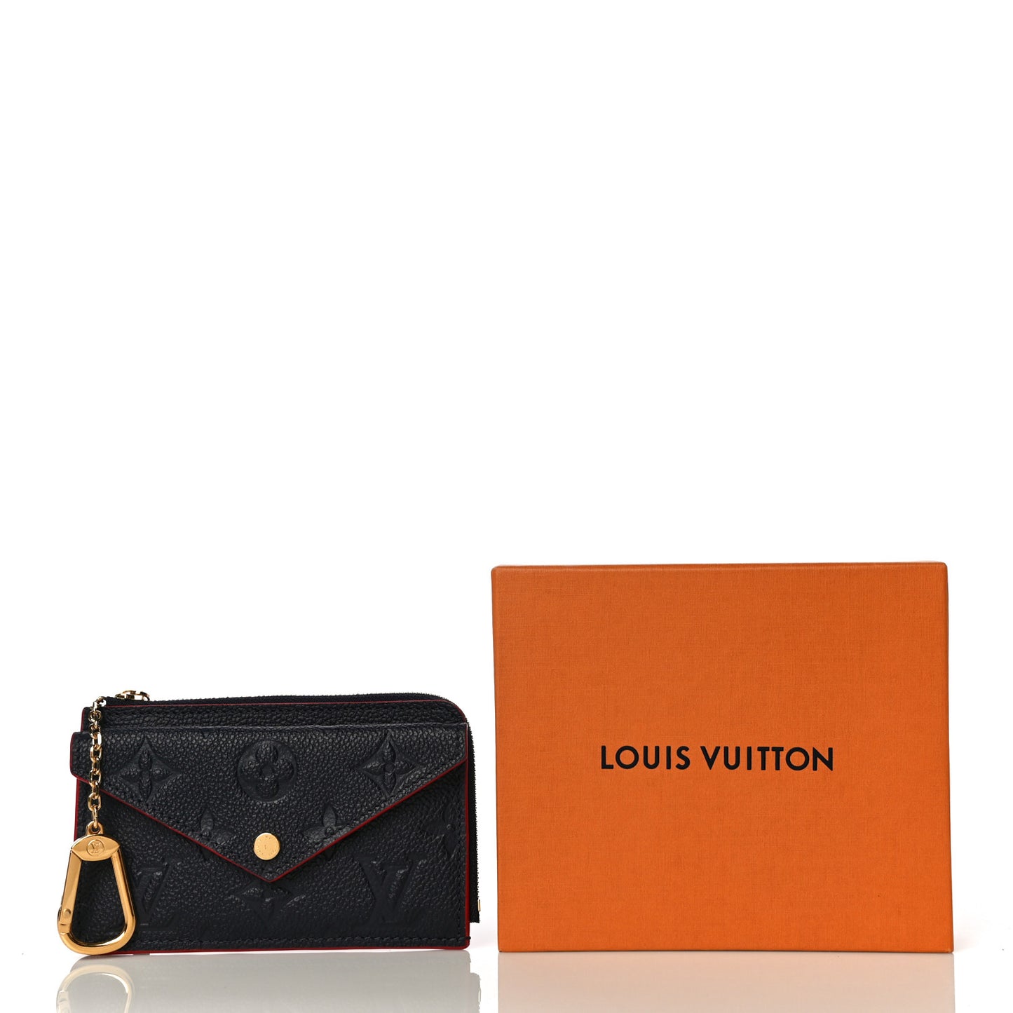 Empreinte Recto Verso Card Holder Marine Rouge