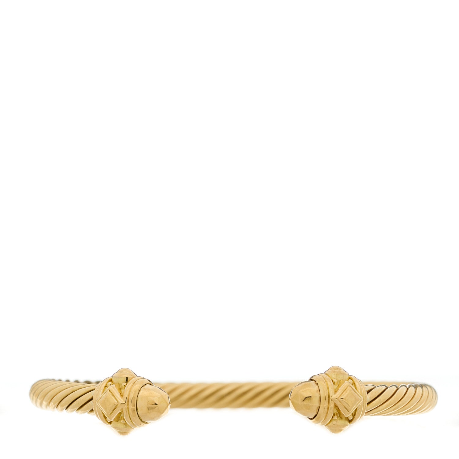David Yurman 18K Yellow Gold 5mm Cable Renaissance Bracelet 1 of 3