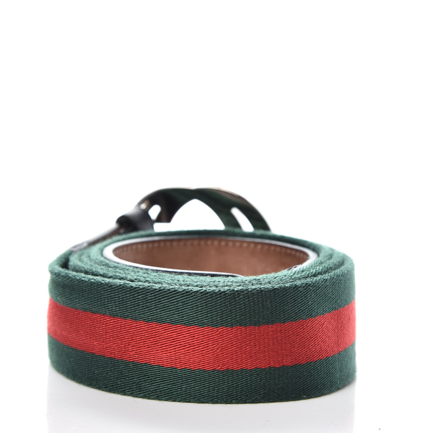 Gucci Calfskin Web Interlocking G Belt 120 48 Dark Brown 3 of 9