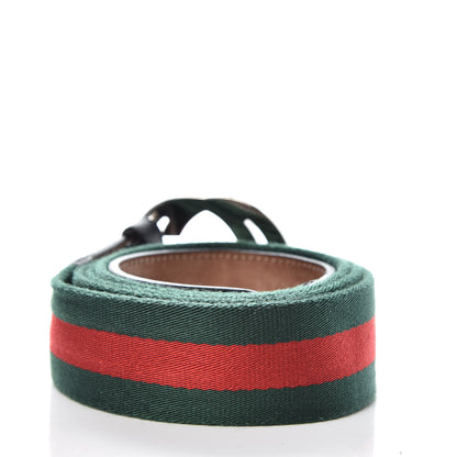 Gucci Calfskin Web Interlocking G Belt 120 48 Dark Brown 3 of 9