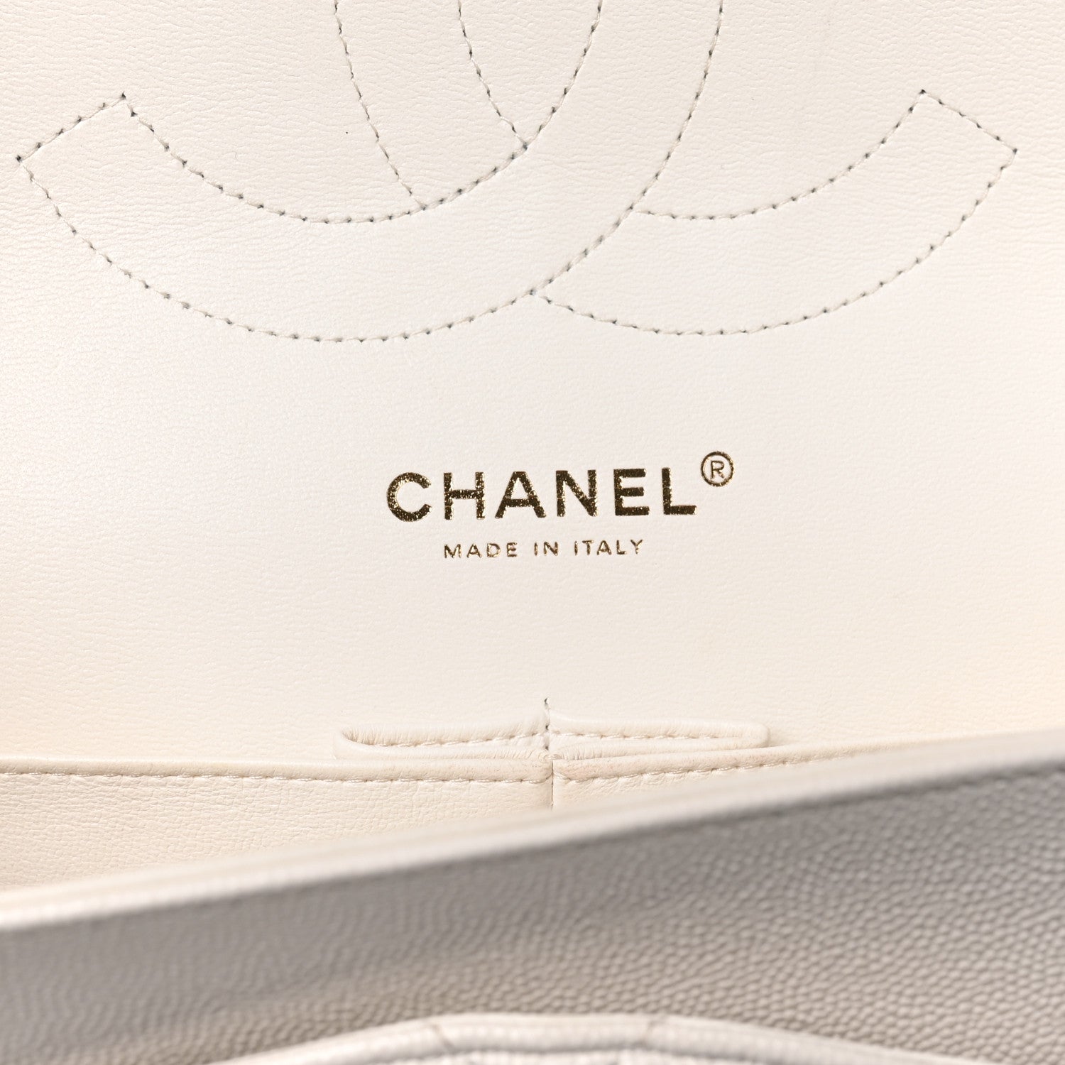 Chanel Caviar Quilted Jumbo Double Flap White 6 of 11