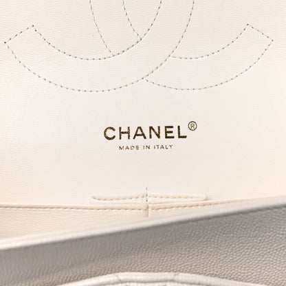 Chanel Caviar Quilted Jumbo Double Flap White 6 of 11