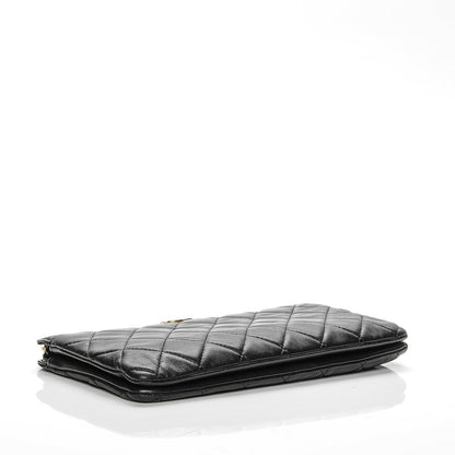 Chanel Lambskin Quilted Small Zipped Boy Pouch Black 4 of 8
