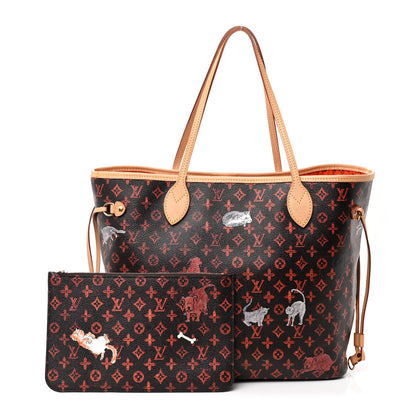 Louis Vuitton Catogram Neverfull MM Marron 3 of 12