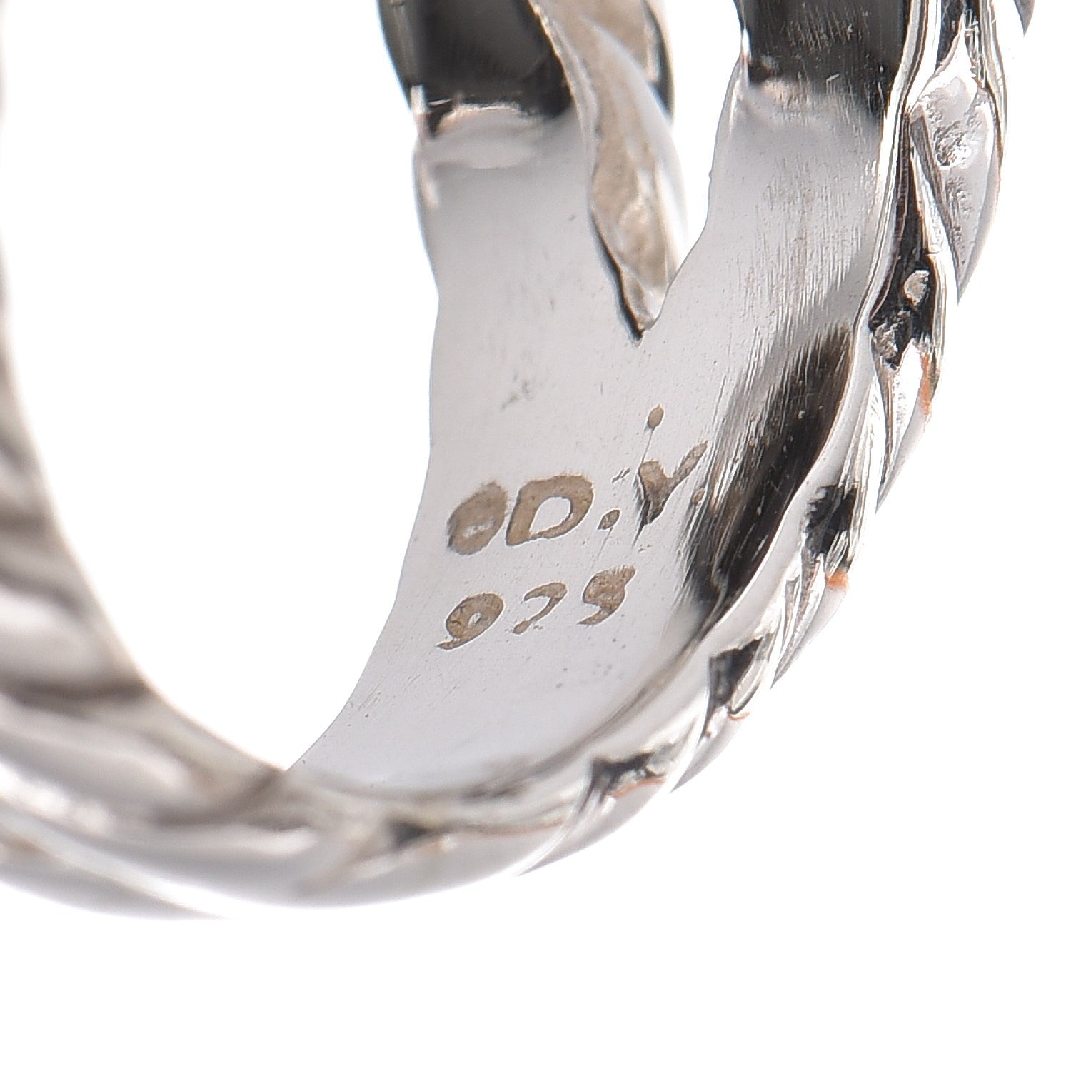 David Yurman Sterling Silver Diamond Black Onyx 14mm Albion Ring 50 5.25 4 of 4