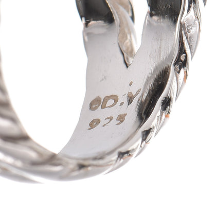 David Yurman Sterling Silver Diamond Black Onyx 14mm Albion Ring 50 5.25 4 of 4