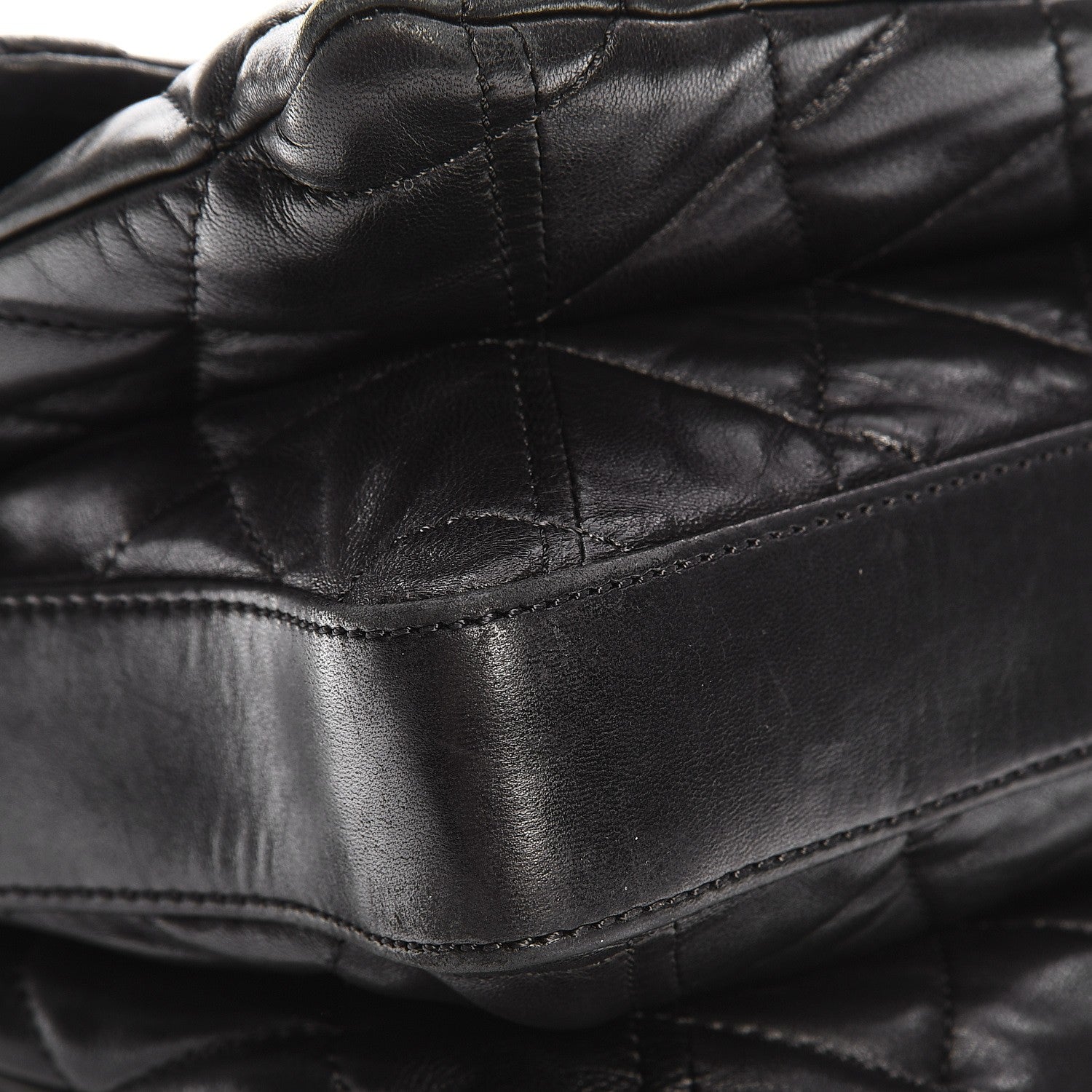 Chanel Lambskin Quilted Maxi 3 Flap Black 10 of 16