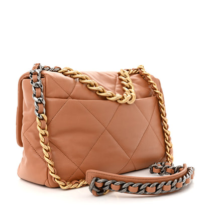 Chanel Lambskin Quilted Large Chanel 19 Flap Brown 3 of 12