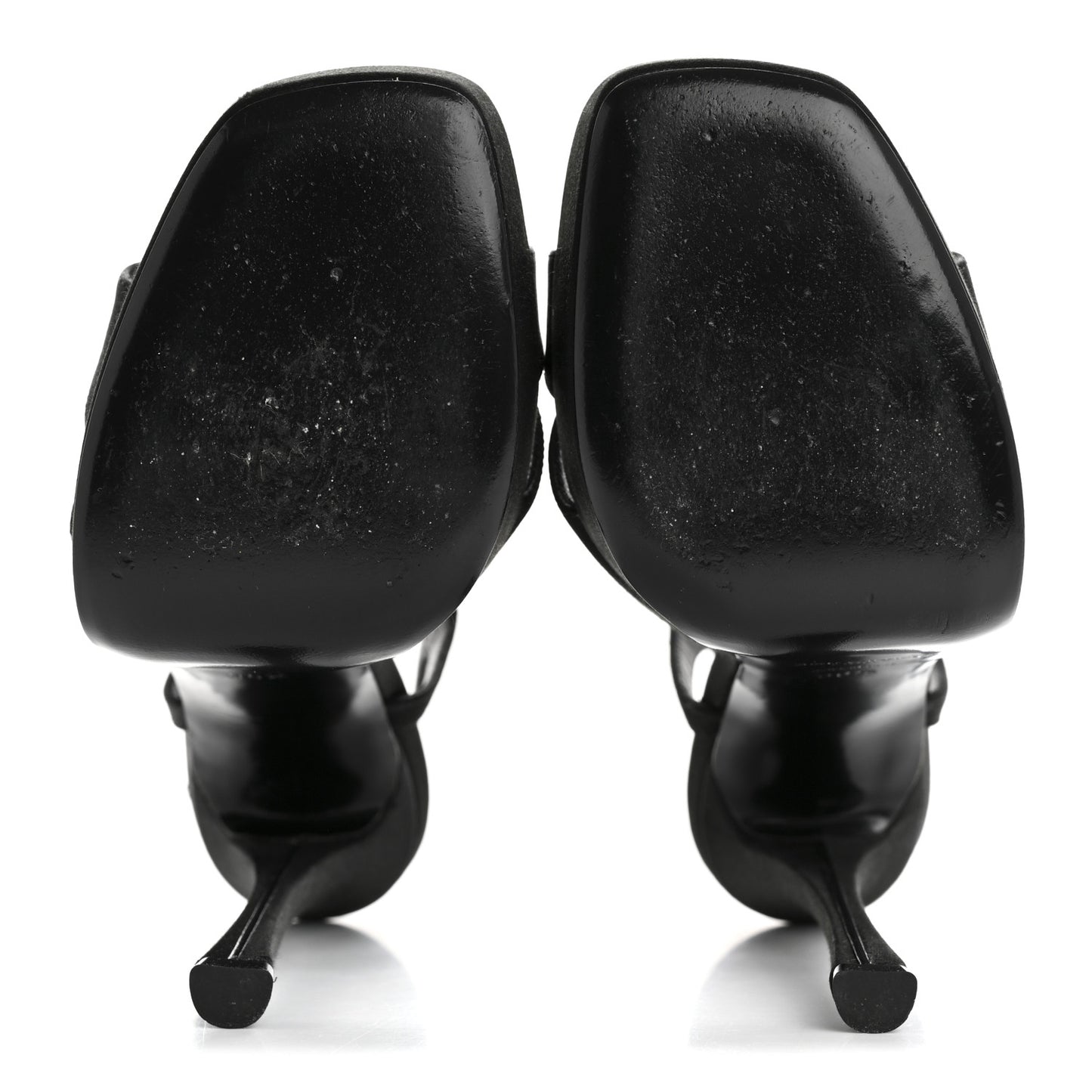 Satin Crepe Debbie Platform Sandal 36.5 Black