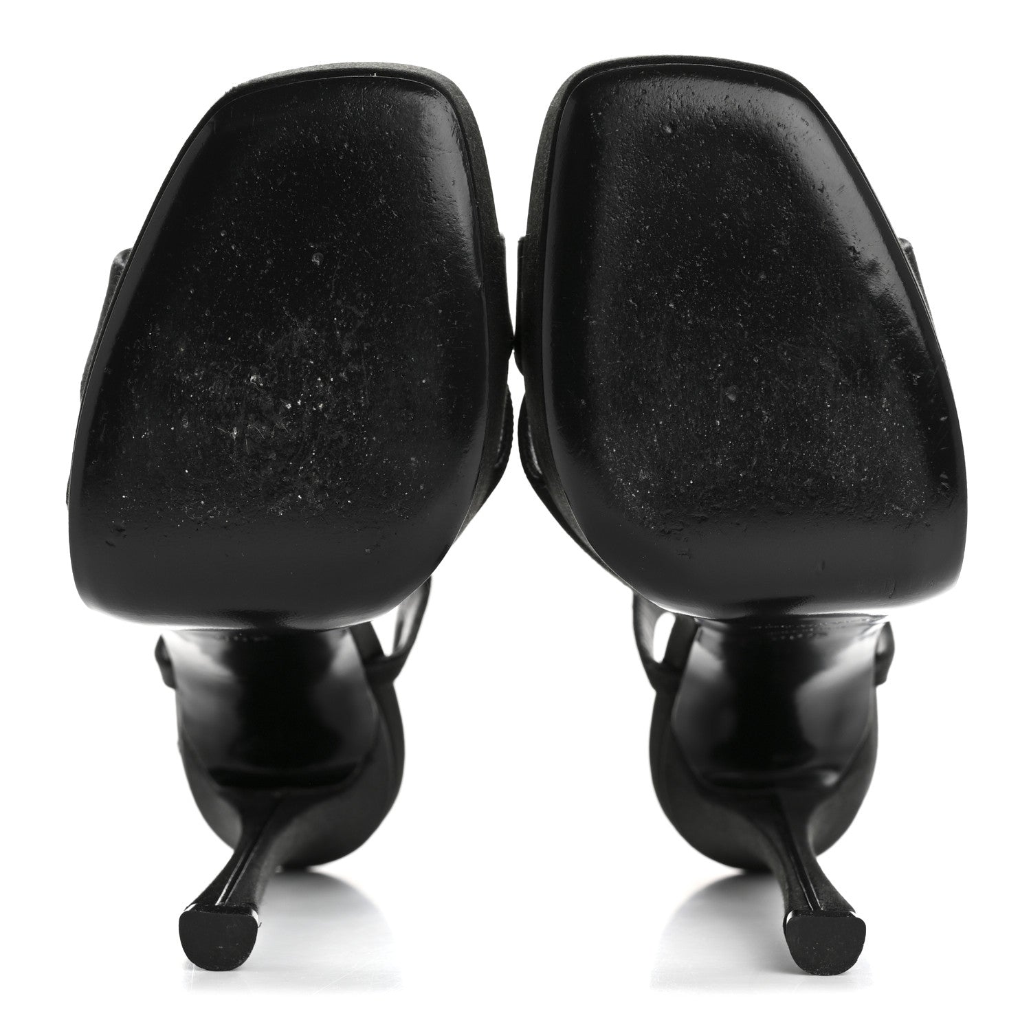 Saint Laurent Satin Crepe Debbie Platform Sandal 36.5 Black 6 of 11