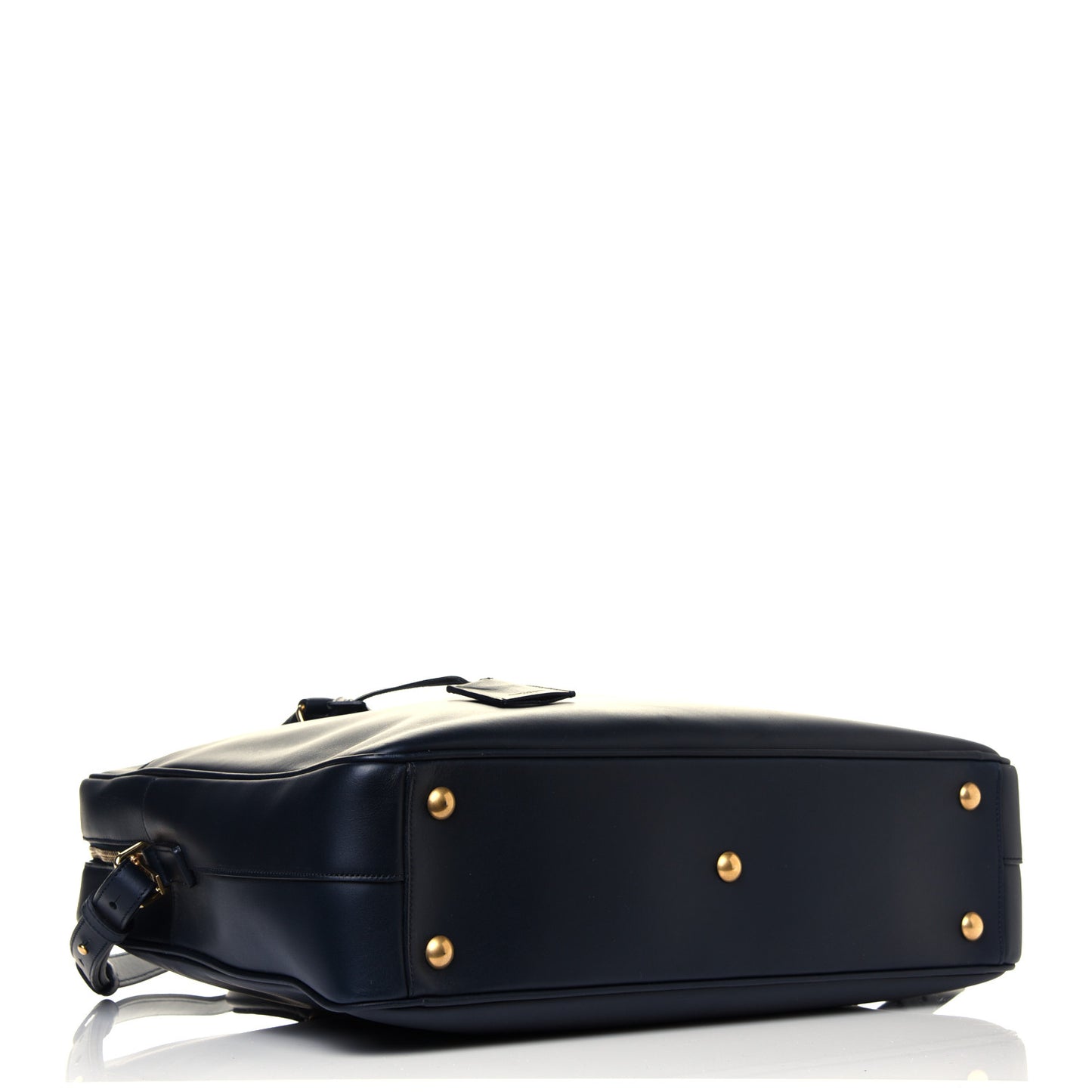 Calfskin Small Classic Duffle Briefcase Deep Marine