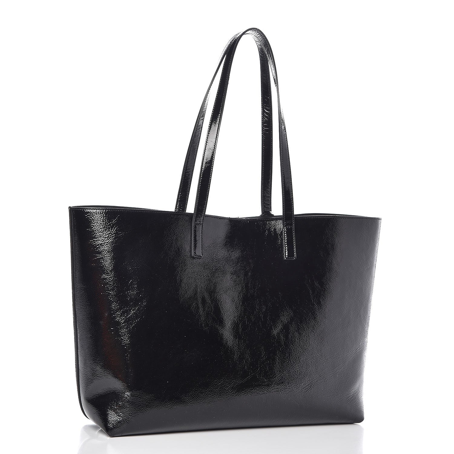 Saint Laurent Patent Calfskin Large Shopping Tote Black 3 of 9