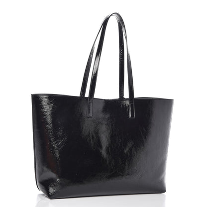 Saint Laurent Patent Calfskin Large Shopping Tote Black 3 of 9