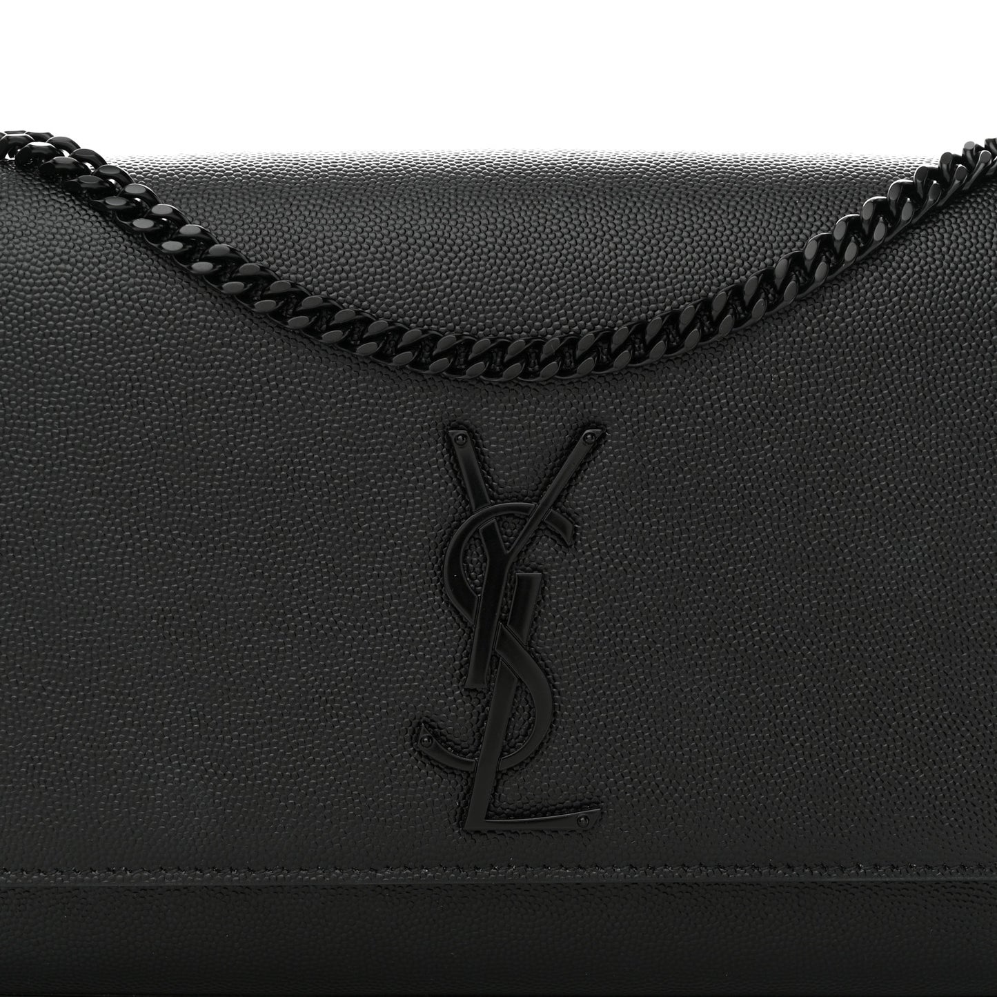 Grain De Poudre Medium Classic Monogram Monochrome Kate Satchel Black