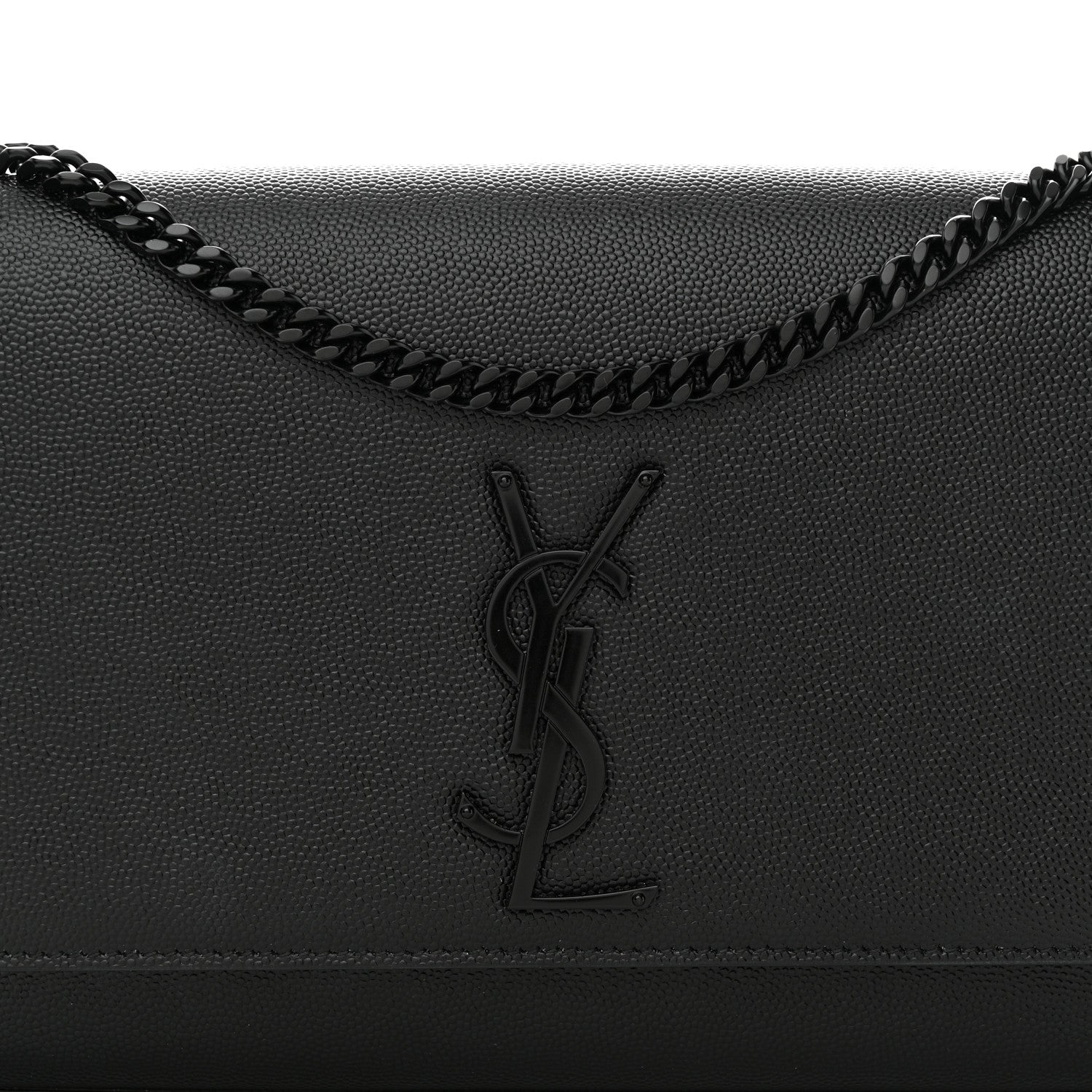 Saint Laurent Grain De Poudre Medium Classic Monogram Monochrome Kate Satchel Black 7 of 9