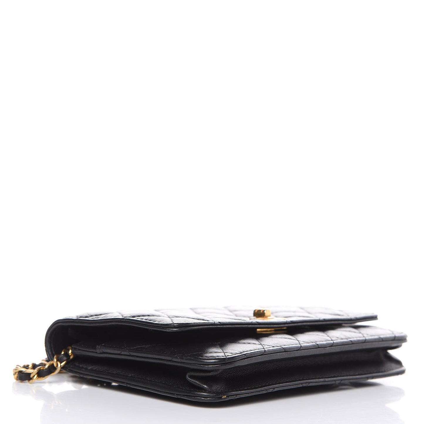 Aged Calfskin Quilted Reissue Wallet On Chain WOC Black
