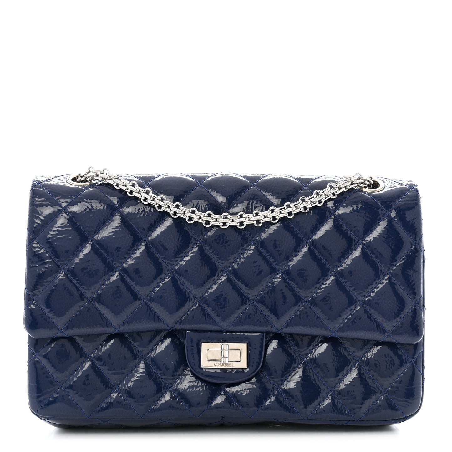 Patent Quilted 2.55 Reissue 226 Flap Navy