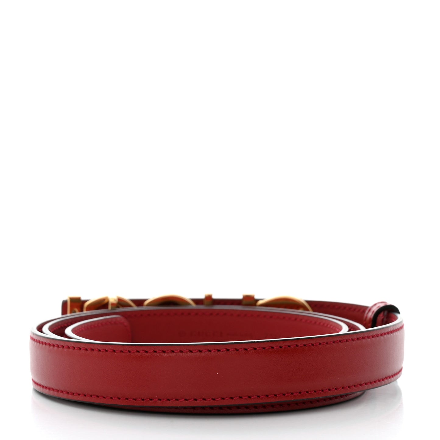 Plutone Calfskin Gucci Buckle 20mm Thin Belt 90 36 Rosso
