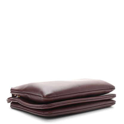 Celine Smooth Lambskin Small Trio Crossbody Bag Burgundy 4 of 14