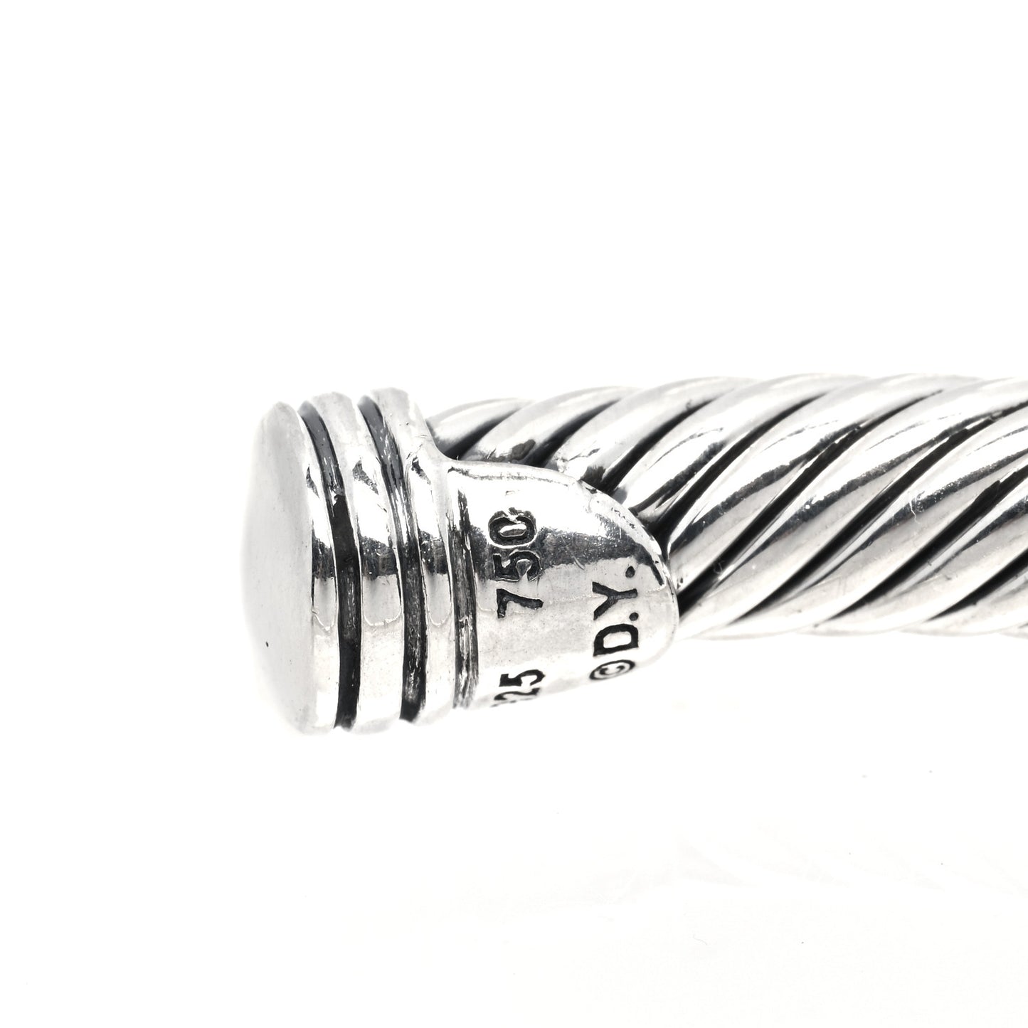 Sterling Silver Diamond 5mm Cable Classics Station Bracelet
