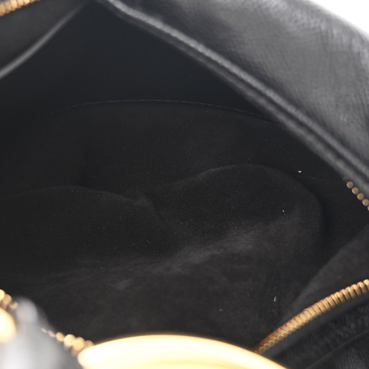 Grained Calfskin Small Bracelet Hobo Bag Black