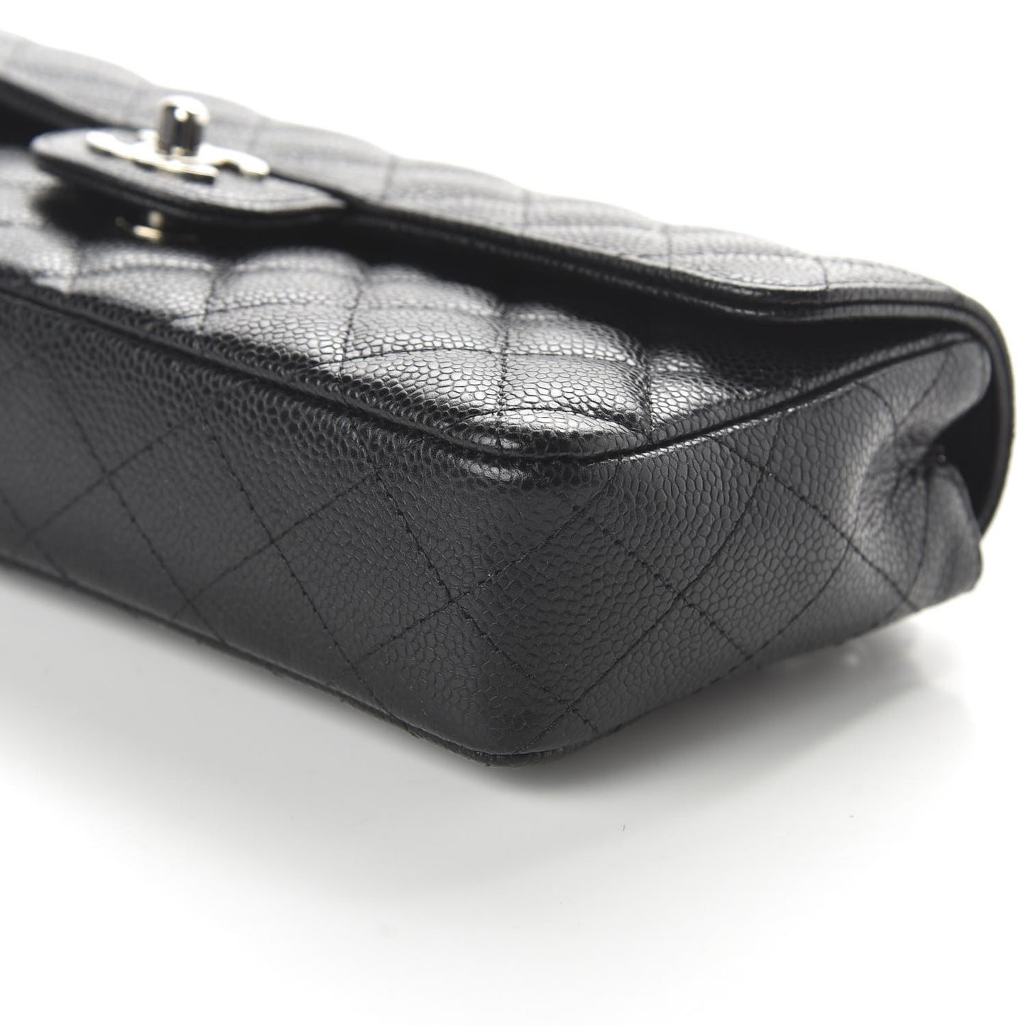 Caviar Quilted East West Flap Black