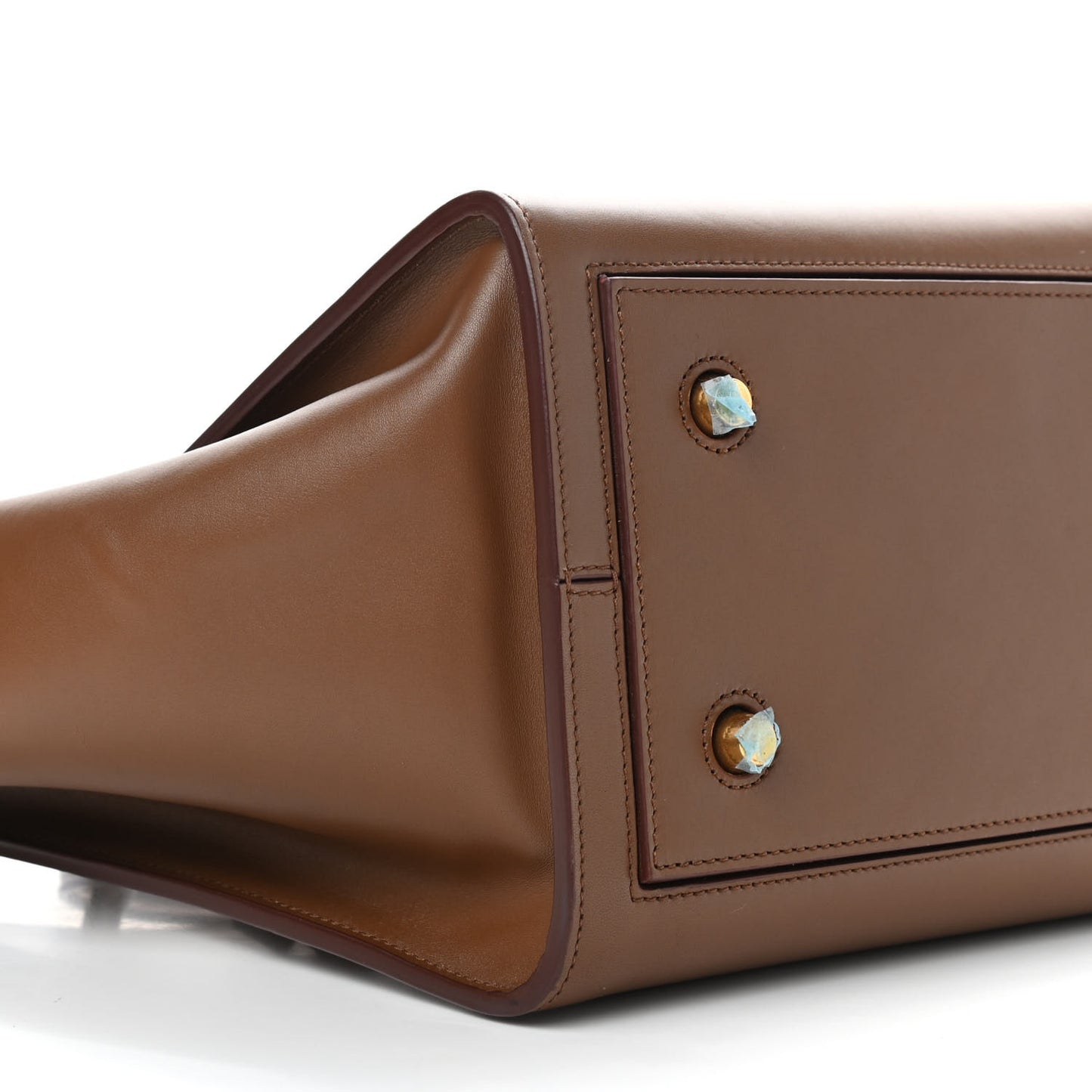 Palmelato Calfskin Mini Tie Knot Tote Camel