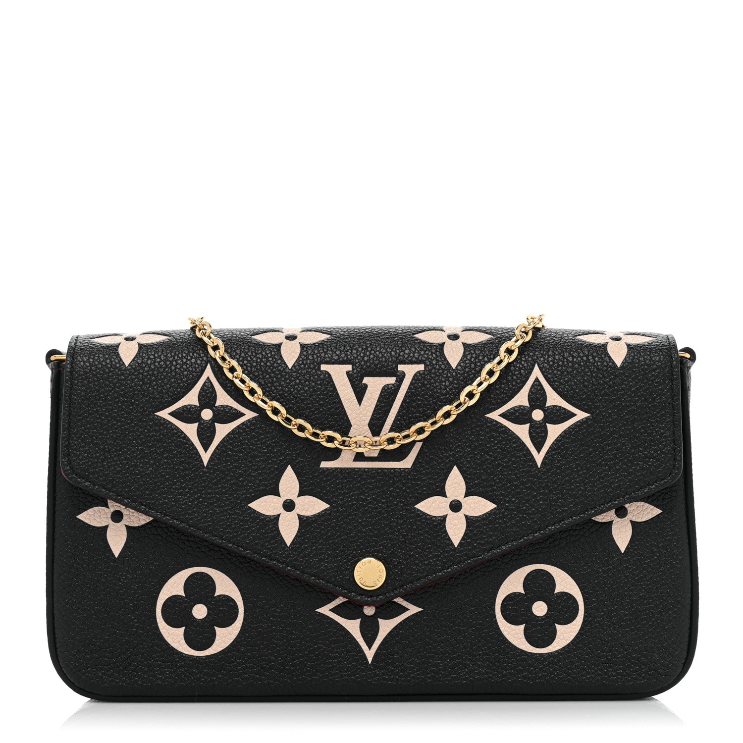 Louis Vuitton Empreinte Monogram Giant Felicie Pochette Black Beige 3 of 8