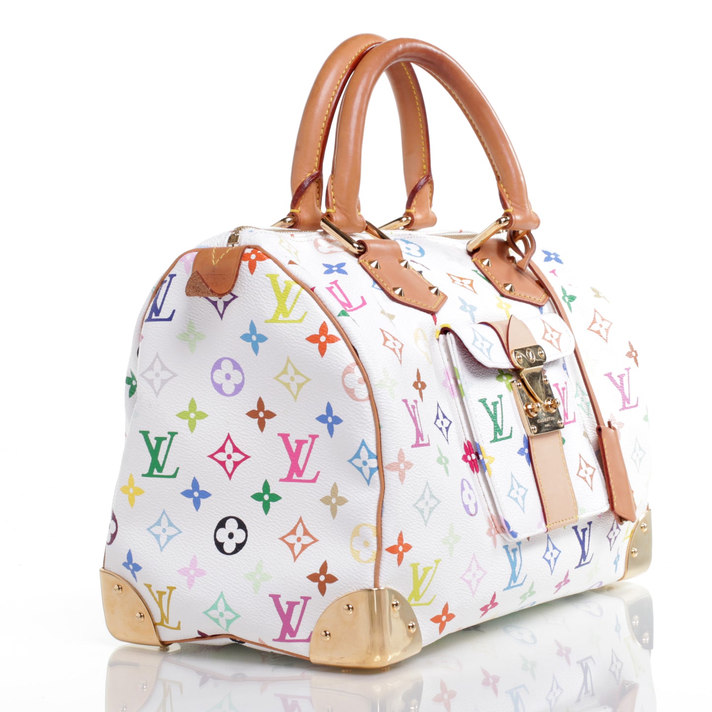 Monogram Multicolor Speedy 30 White