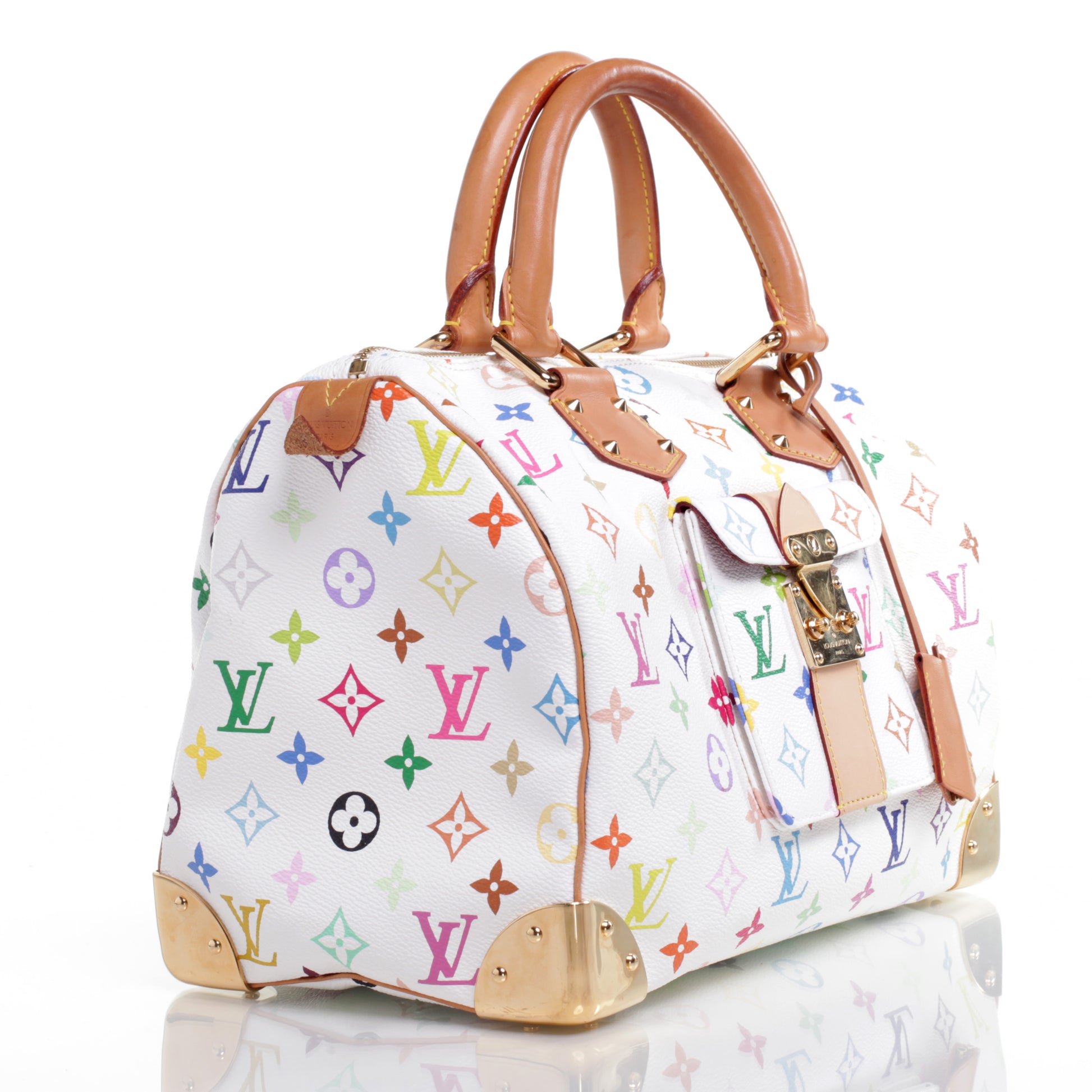 Louis Vuitton Monogram Multicolor Speedy 30 White 3 of 8
