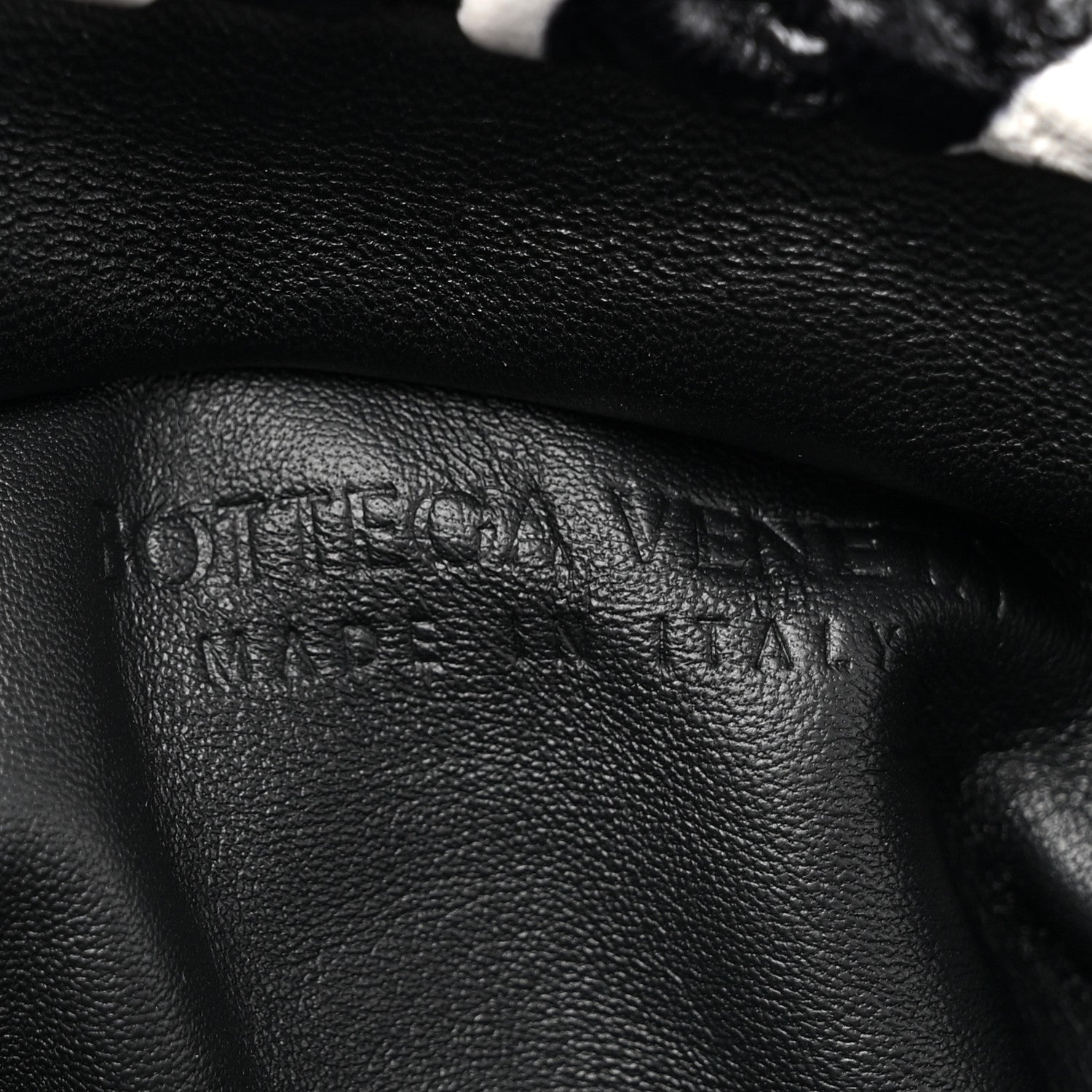 Bottega Veneta Nappa Zebra Print The Pouch Oversized Clutch White Black 6 of 10