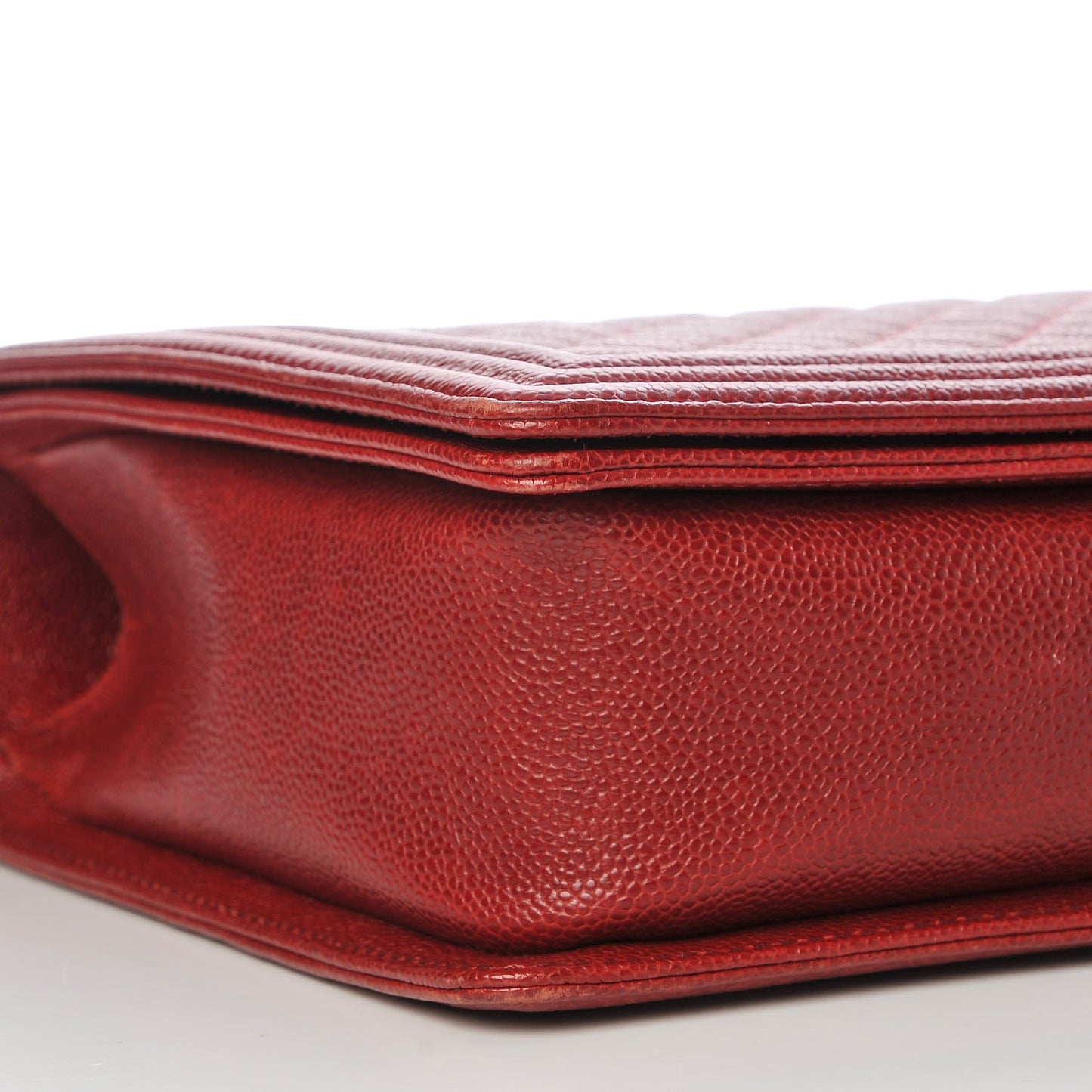 Caviar Quilted Large Boy Flap Dark Red