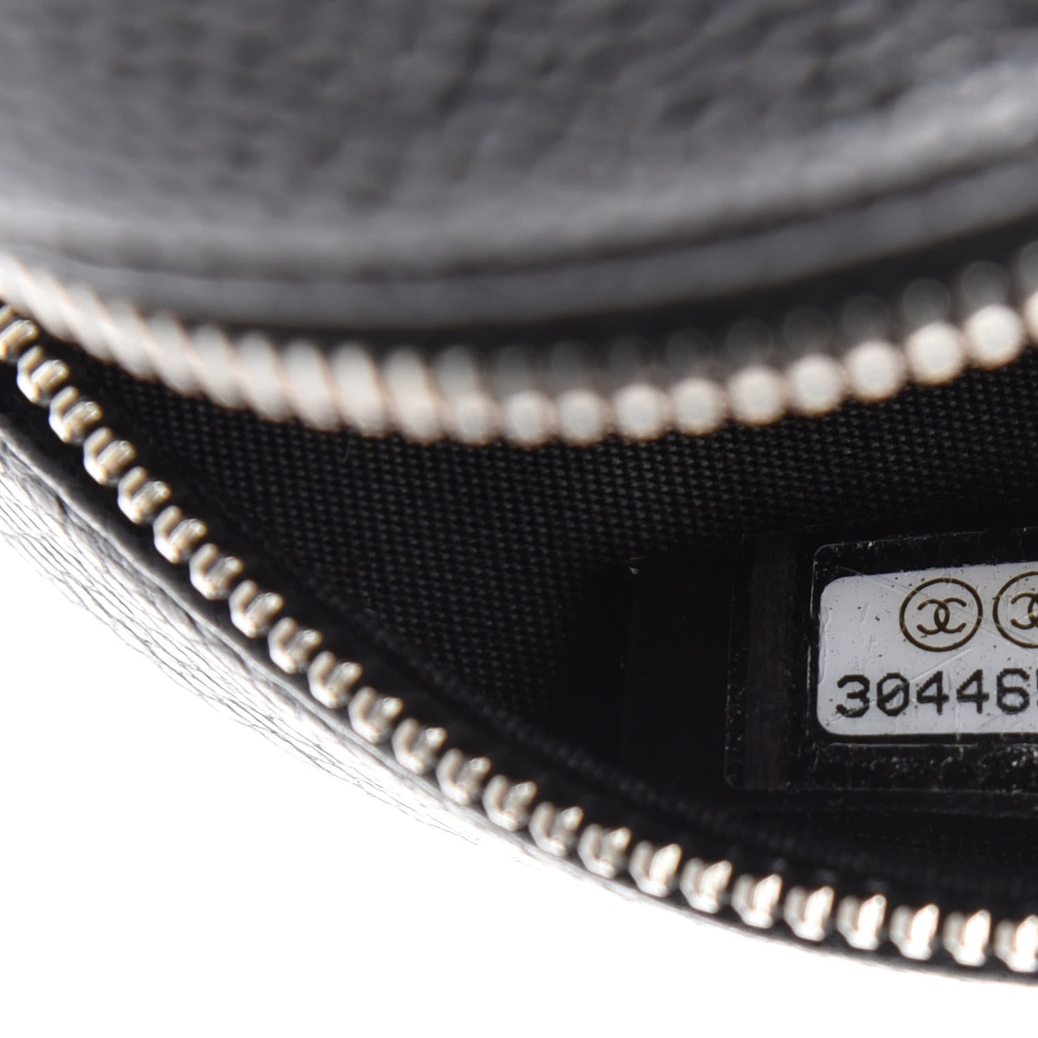 Chanel Caviar Camellia Embossed Round Clutch With Chain Black 9 of 11