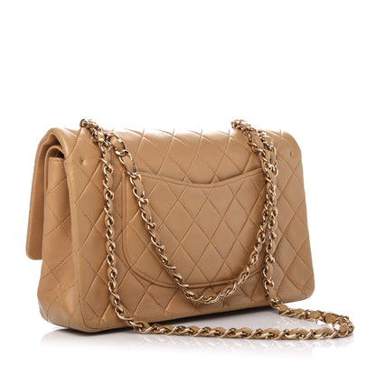 Chanel Lambskin Quilted Medium Double Flap Beige 4 of 13