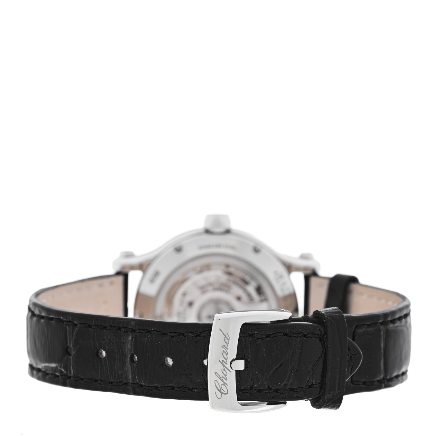 Chopard Stainless Steel Alligator 5 Diamond 33mm Happy Sport Automatic Watch 3 of 5