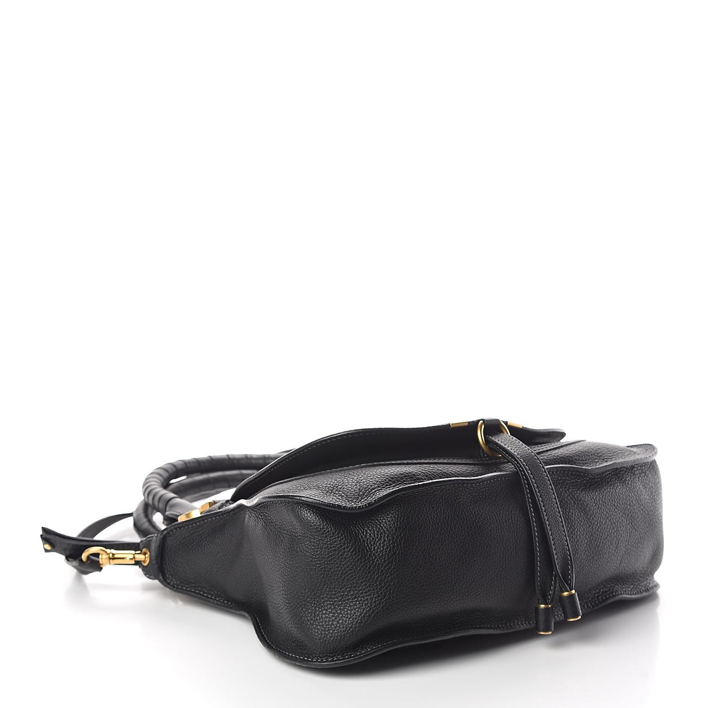 Calfskin Medium Marcie Satchel Black