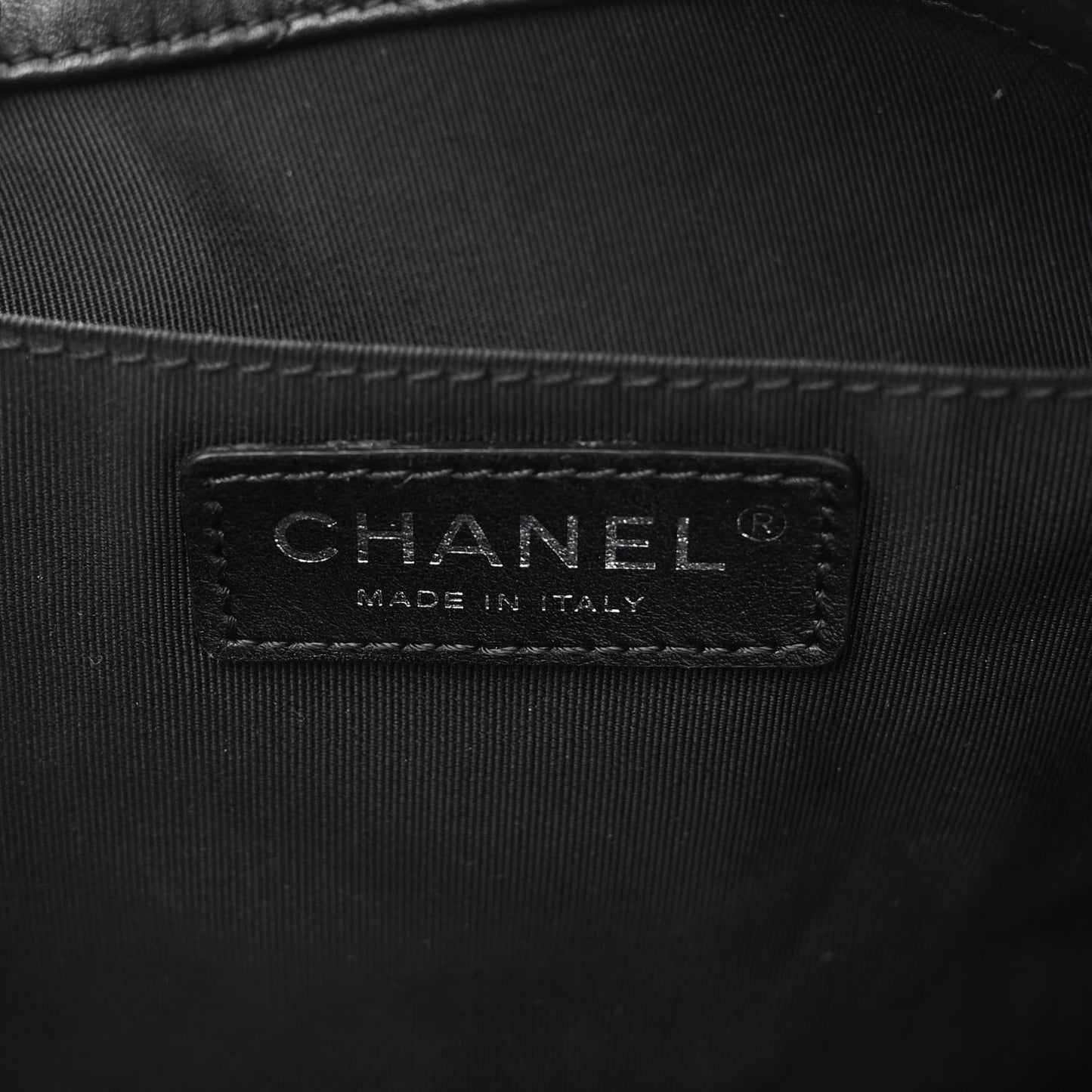 Calfskin Stitched Large Hobo Black