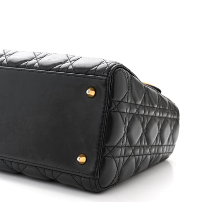Christian Dior Lambskin Cannage Medium Lady Dior Black 10 of 13
