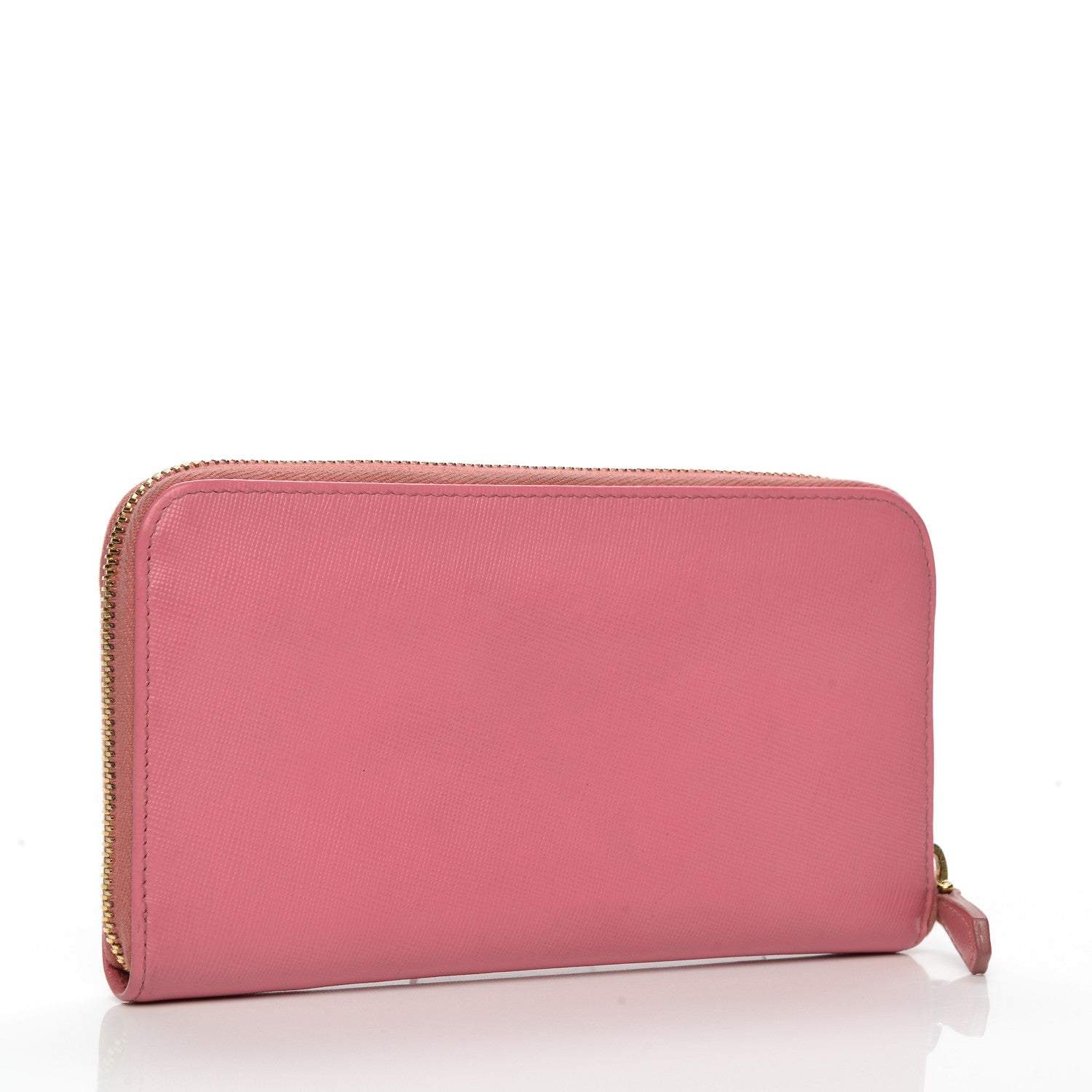 Prada Saffiano Metal Zip Around Wallet Geranio 3 of 11
