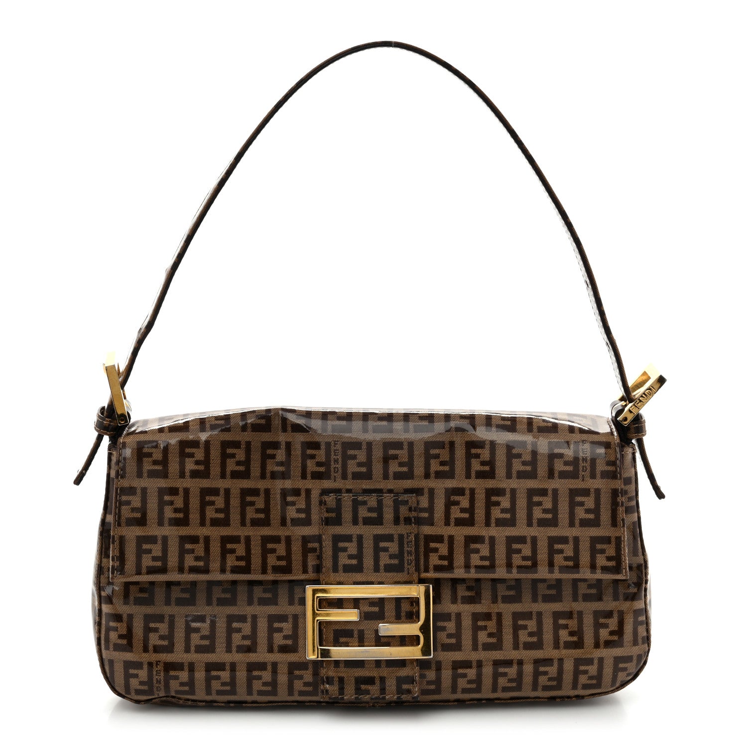 Fendi Vinyl Zucchino Baguette Tobacco 3 of 14