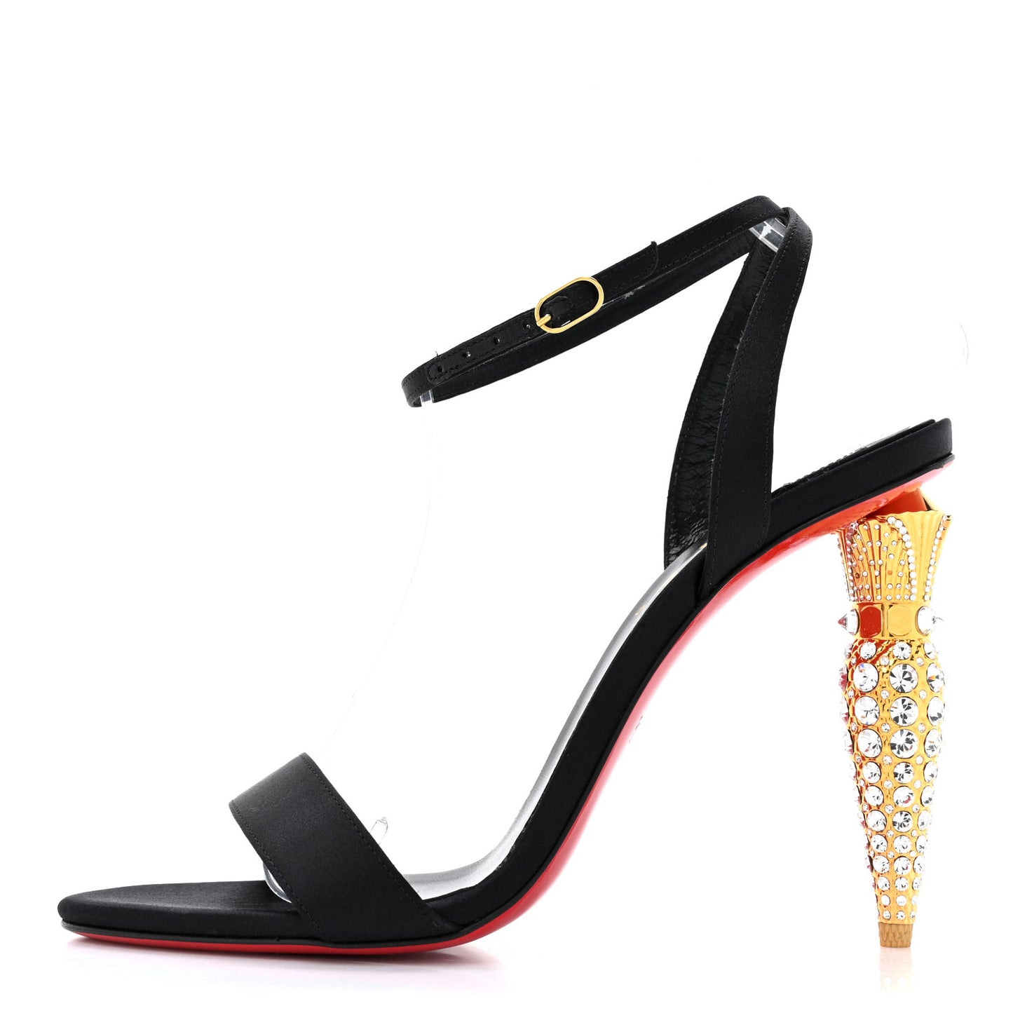 Satin Glossy Lipgloss Queen 100 Sandals 39 Black