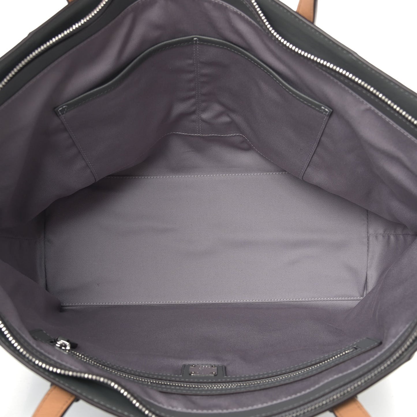 Calfskin Ottomar Monogram Medium Klara Top Zip Tote Charcoal