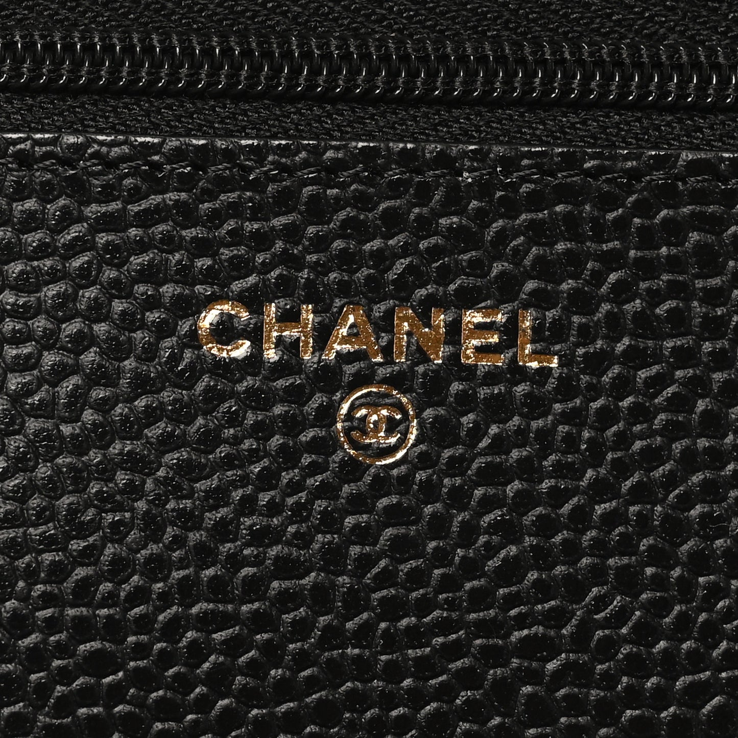 Caviar Quilted CC Turnlock Wallet On Chain WOC Black
