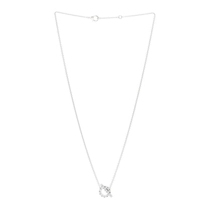 Hermes 18K White Gold Diamond Finesse Pendant Necklace 3 of 5